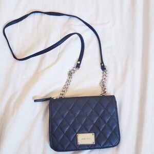 Nine West Black Quilted Crossbody Bag